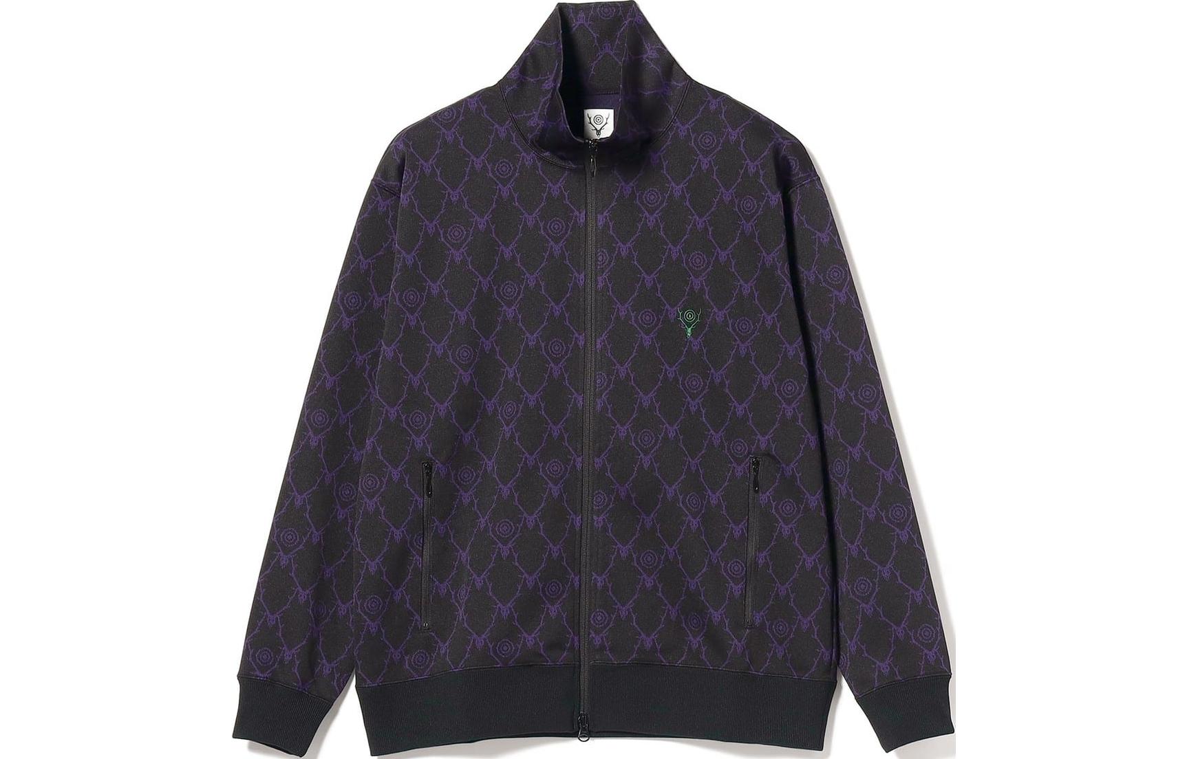 Beams All-Over Print Stand Collar Zip-Up Jacket 36-18-0708-334