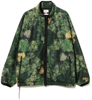 Beams All-Over Print Stand Collar Zip Jacket Green 1118049687465 Beams All-Over Print Stand Collar Zip Jacket Green 1118049687465