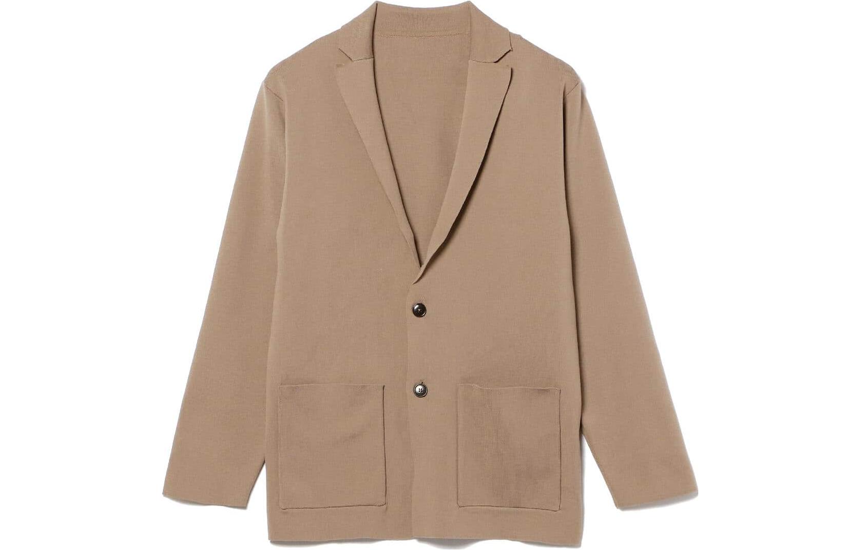 Beams Beige Single-Breasted Pocket Long-Sleeve Jacket 9116027438022