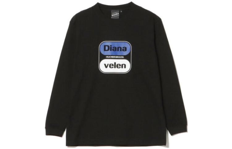 Beams Black Crewneck Letter Pullover Sweatshirt Long Sleeve Fit 7510003704919