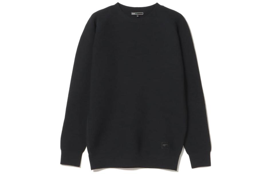 Beams Black Crewneck Pullover Sweatshirt Casual Loose Fit Fashion 8415000980319