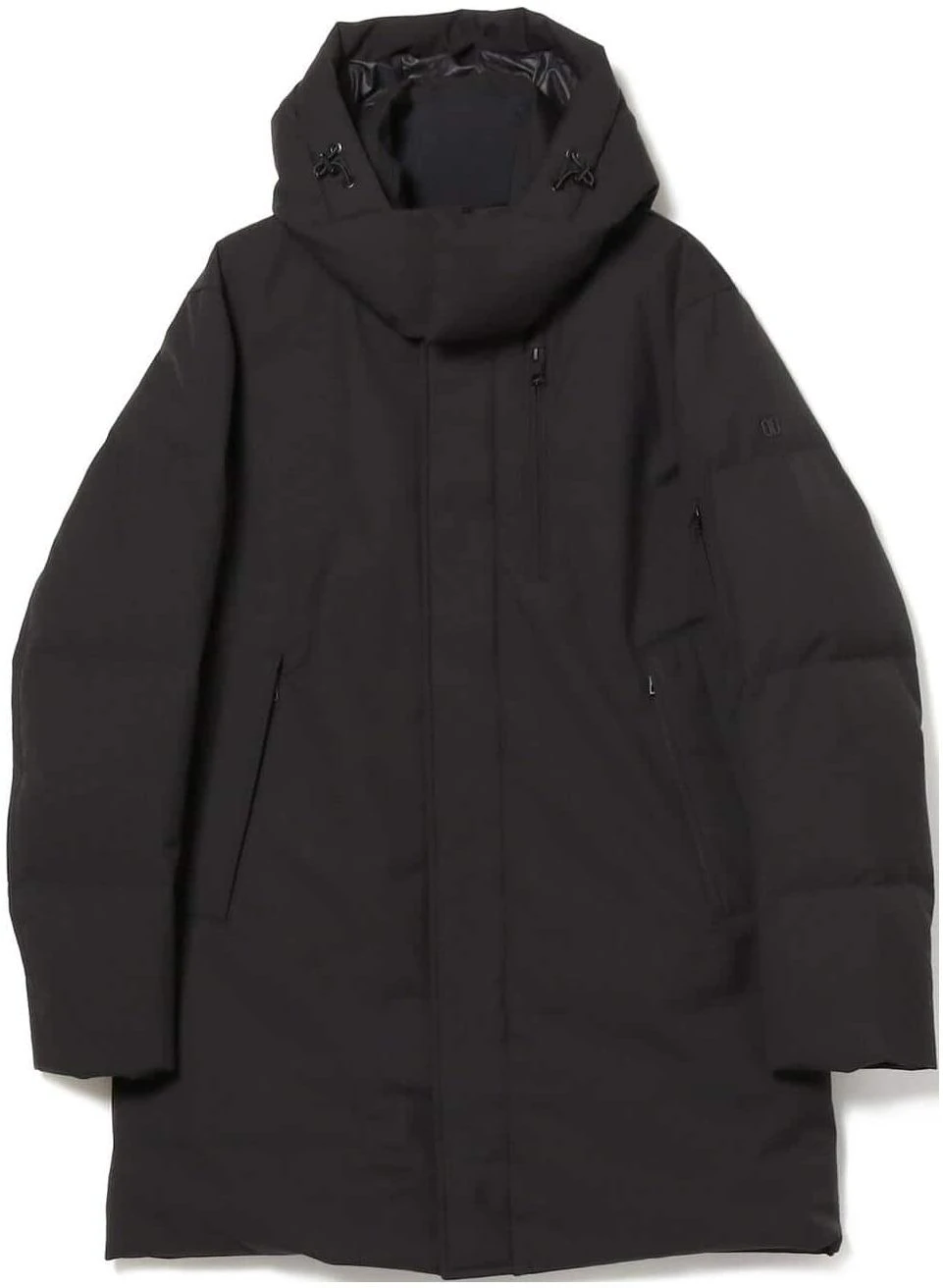 beams-black-mid-length-solid-hoodie-zip-up-jacket-long-sleeve-24-19-0015-272