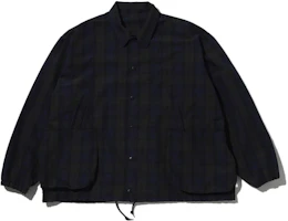 Beams Black Plaid Button-Up Jacket 1118644045790 Beams Black Plaid Button-Up Jacket 1118644045790