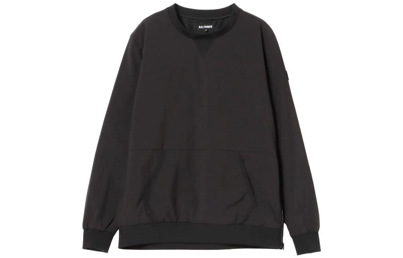Beams Black Plain Crewneck Loose-Fit Long Sleeve Sweatshirt 84180010336-19