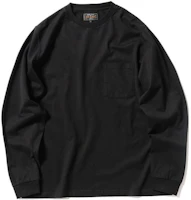 Beams Black Solid Pocket Crewneck Long Sleeve Sweatshirt 3814000115619 Beams Black Solid Pocket Crewneck Long Sleeve Sweatshirt 3814000115619