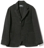 Beams Black Solid Slim-Fit Button-Up Collar Long-Sleeve Jacket 91-16-0294-498 Beams Black Solid Slim-Fit Button-Up Collar Long-Sleeve Jacket 91-16-0294-498