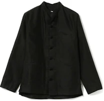 Beams Black Wool-Cotton Button-Up Jacket 24-16-1544-608 Beams Black Wool-Cotton Button-Up Jacket 24-16-1544-608