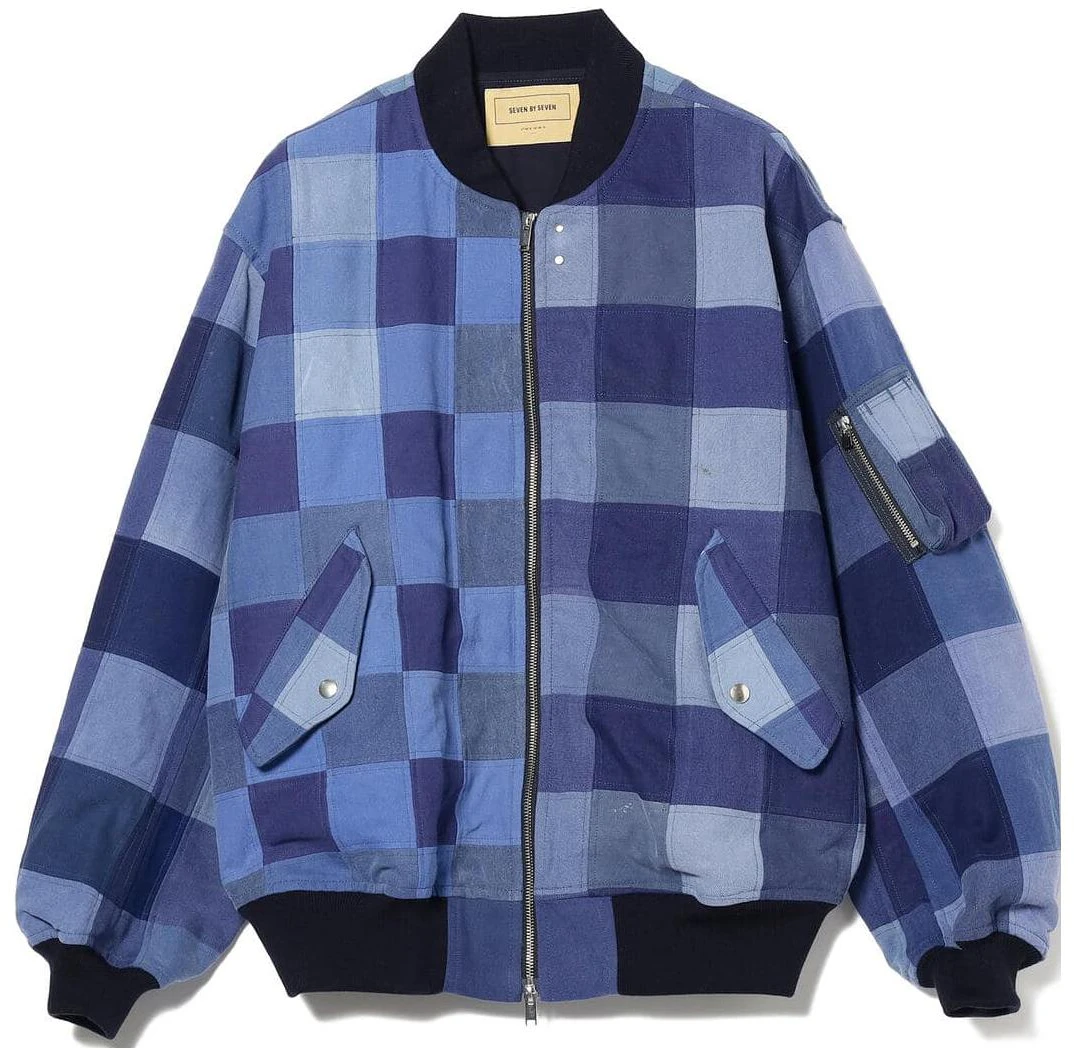 beams-blue-plaid-baseball-collar-jacket-23-18-0102-035