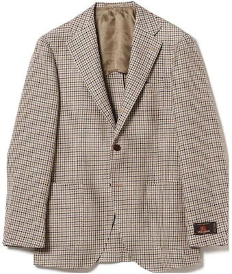 Beams 棕色格纹单排扣夹克. 21-16-0441-015 Buy Beams 棕色格纹单排扣夹克. 21-16-0441-015