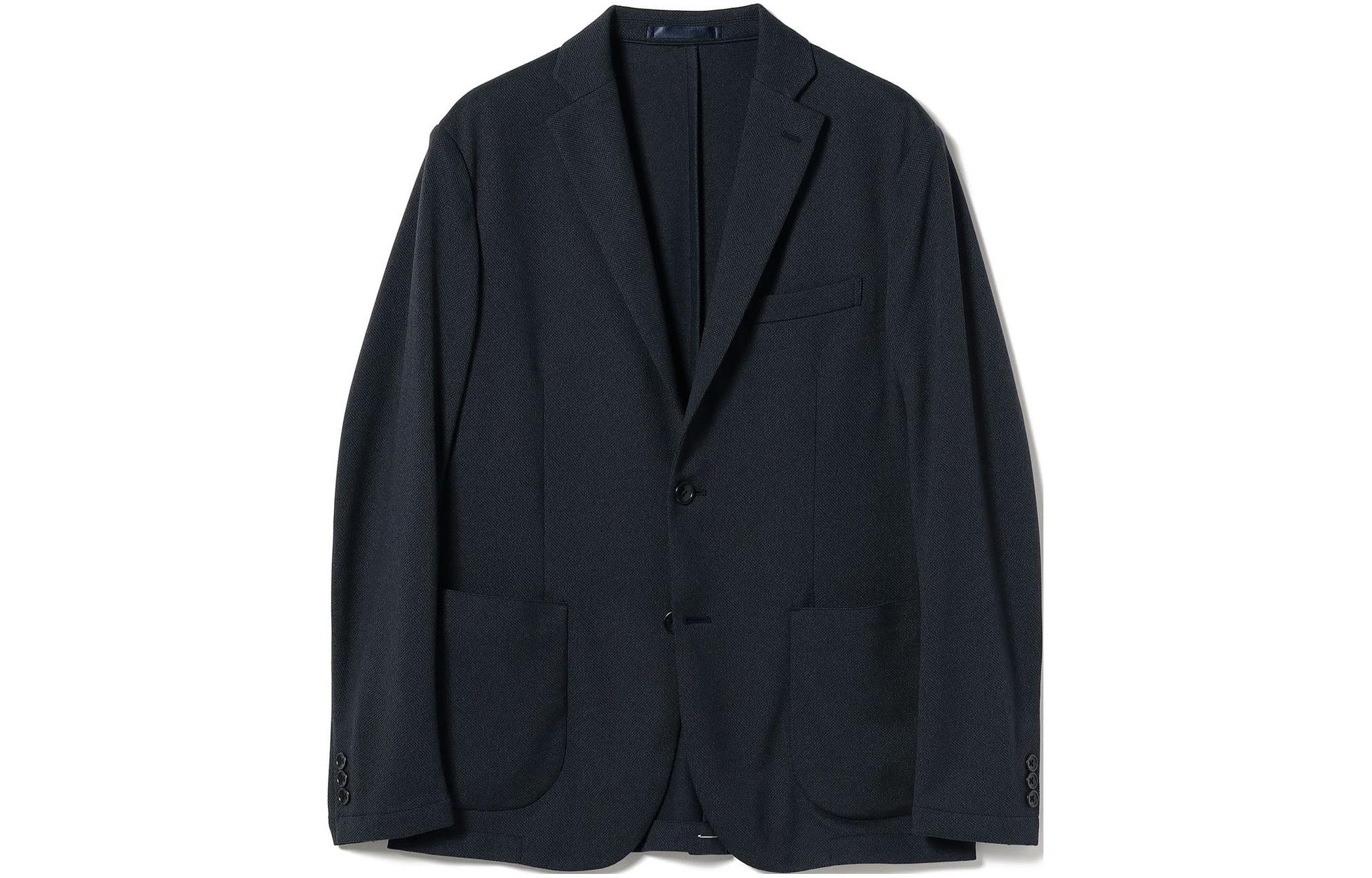 Beams by B:MING Navy Blue Single-Breasted Pocket Long-Sleeve Jacket 9116030080379