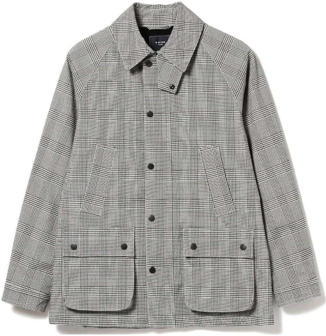 beams-checkered-button-up-long-sleeve-jacket-white-black-9118002627790