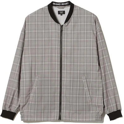 Beams 格紋細節拉鍊外套 灰色 4218053241390 Buy Beams 格紋細節拉鍊外套 灰色 4218053241390
