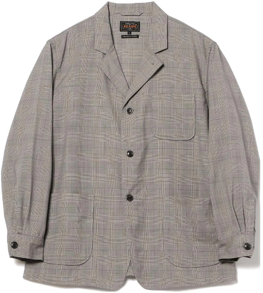 beams-checkered-lapel-button-up-long-sleeve-jacket-grey-mens-3816021079115