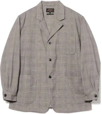 빔즈 체크 랩엘 버튼업 긴소매 재킷 그레이 남성용 3816021079115 Buy 빔즈 체크 랩엘 버튼업 긴소매 재킷 그레이 남성용 3816021079115