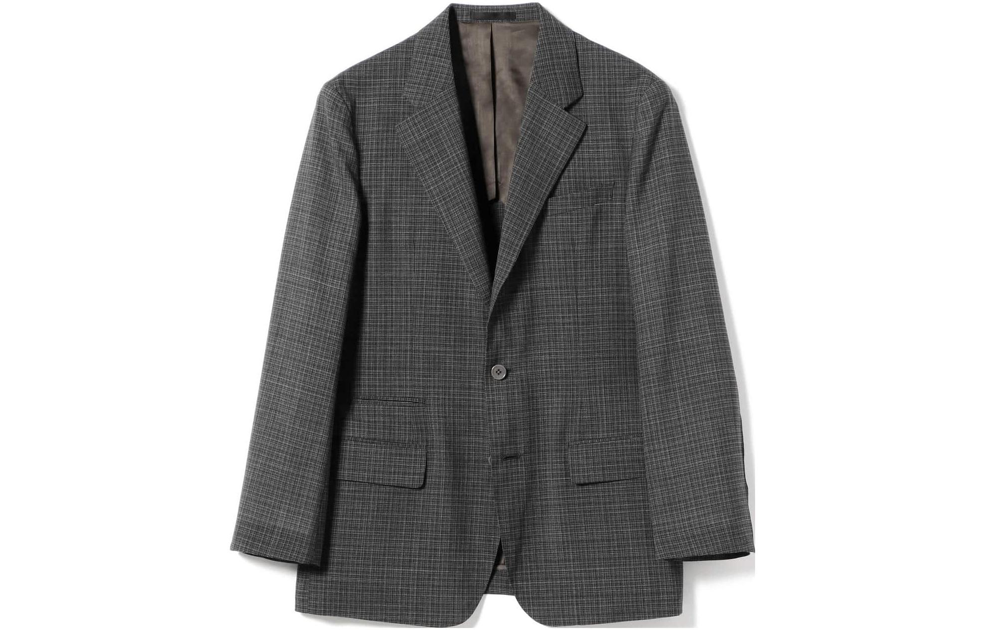 Beams Checkered Single-Breasted Long-Sleeve Jacket 23-16-0066-693