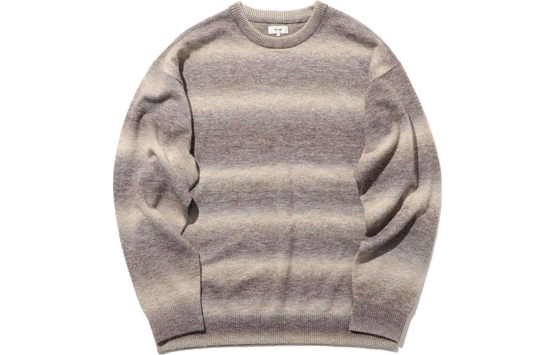 BEAMS Classic Trim Knit Crewneck Pullover Sweater - 11-15-0514-803