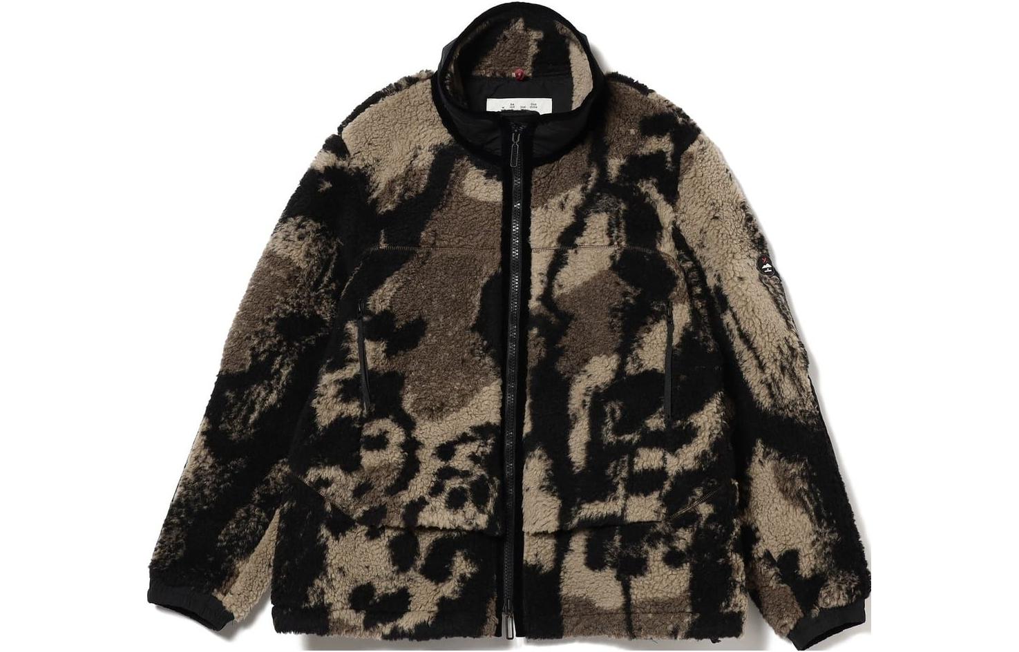 Beams Colorblock Zip-Up Jacket Brown 75-80-0801-36