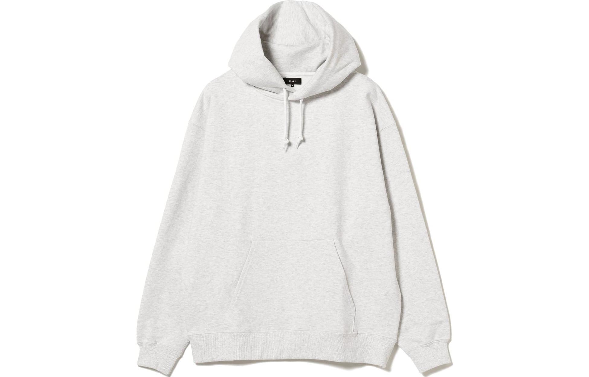 Beams Cotton Pullover Hoodie with Drawstring Long Sleeves 11-13-0386-146