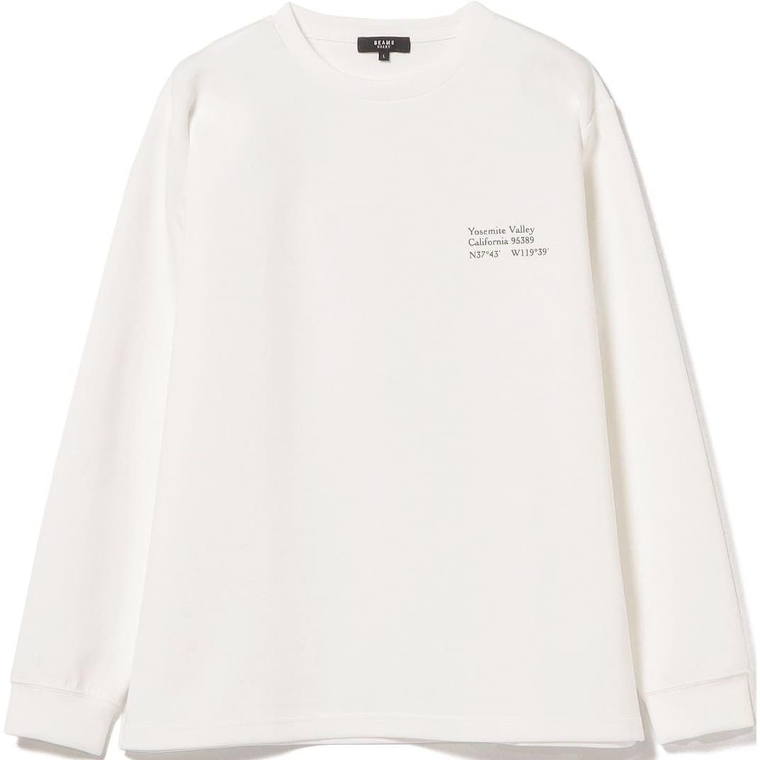 Beams Crewneck Pullover Sweatshirt White Long Sleeve 4214007263901