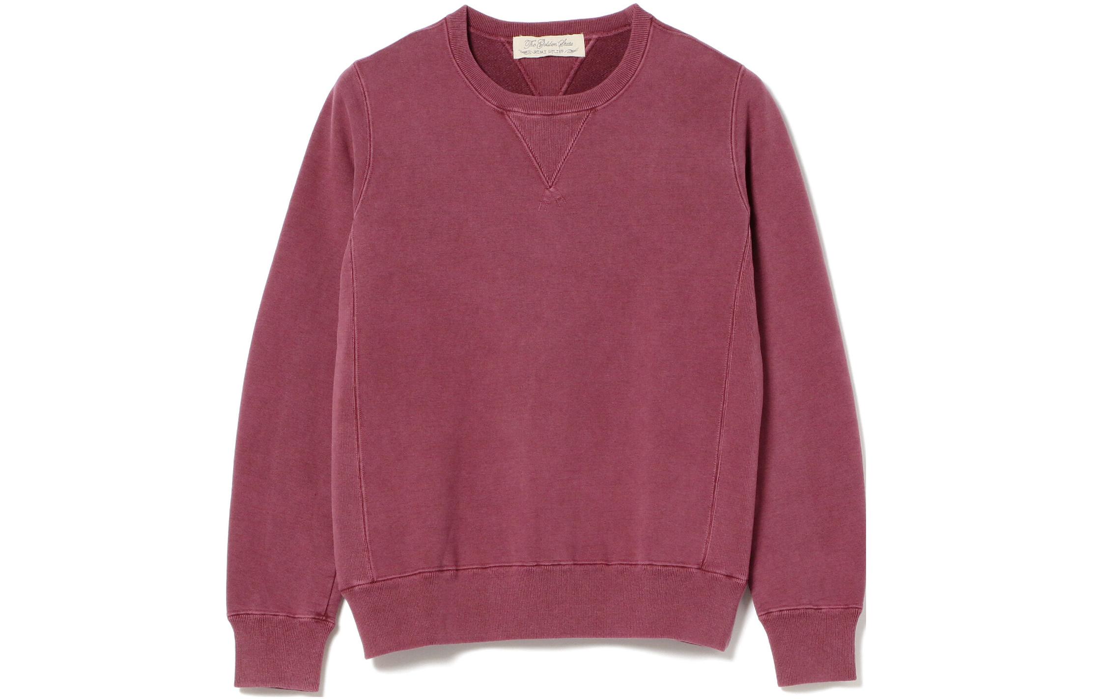 Beams Crewneck Solid Color Long Sleeve Pullover Sweatshirt 38-13-0086-671