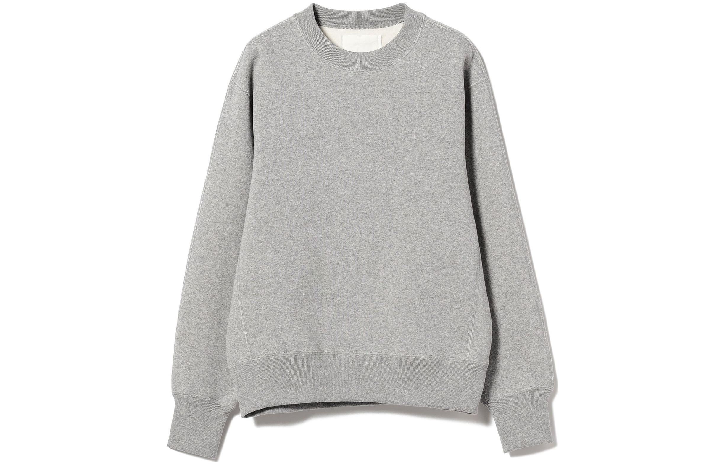 Beams Demi-Luxe Solid Color Oversized Long Sleeve Sweatshirt Unisex 64140025375