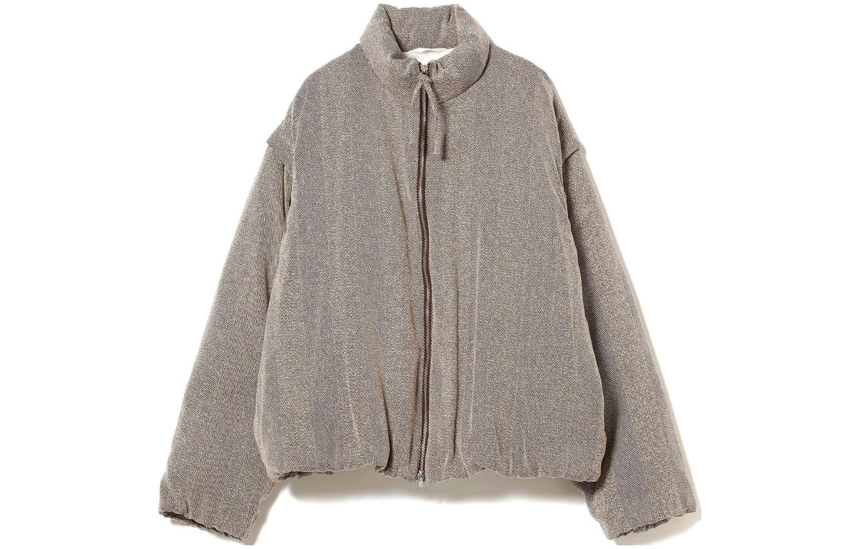 Beams Detachable Zip-Up Stand Collar Jacket Gray Long Sleeve 51-18-0057-967