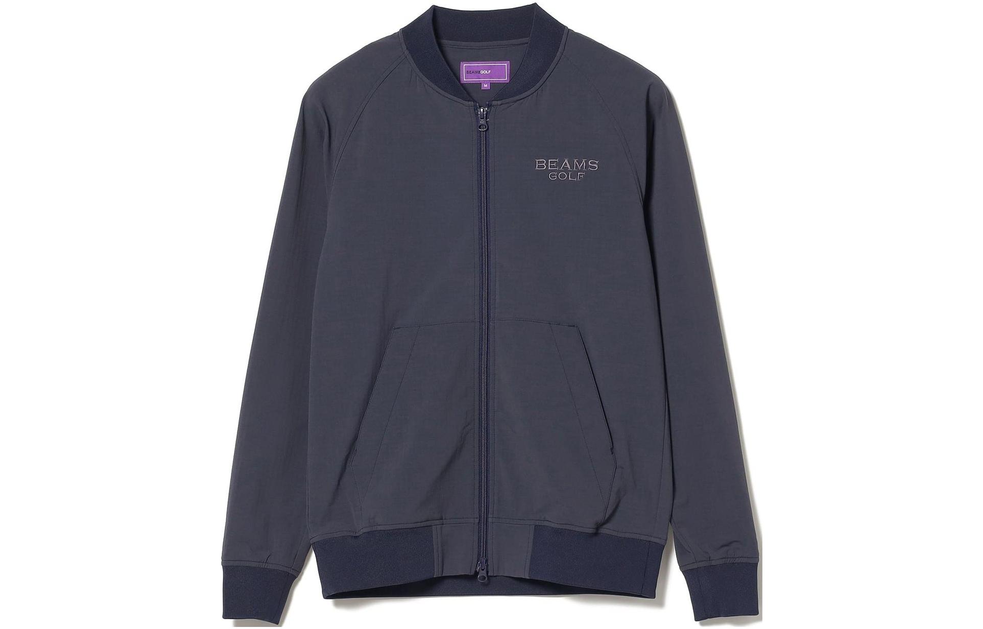 Beams Embroidered Letterman Baseball Jacket with Long Sleeves and Zipper. 84-18-0014-803