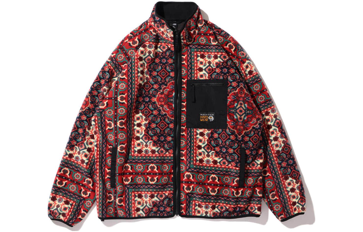 Beams Ethnic Print Stand Collar Loose Fit Jacket Multicolor 11-18-0450-467