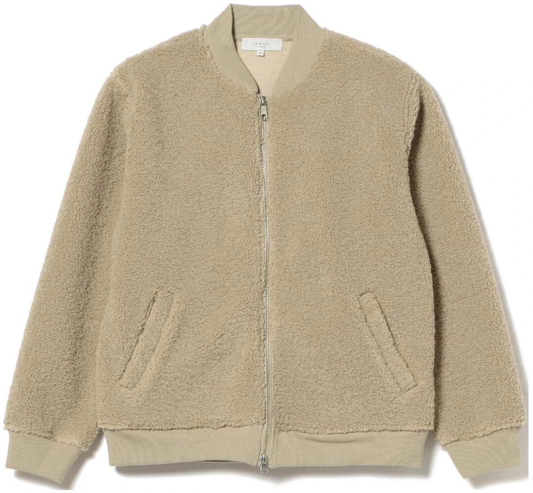 beams-fleece-solid-long-sleeve-jacket-beige-9218003180320