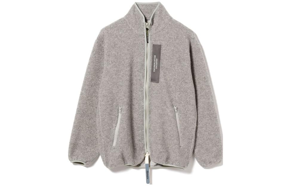 Beams Full-Zip High Neck Jacket Gray 36-18-0693-249
