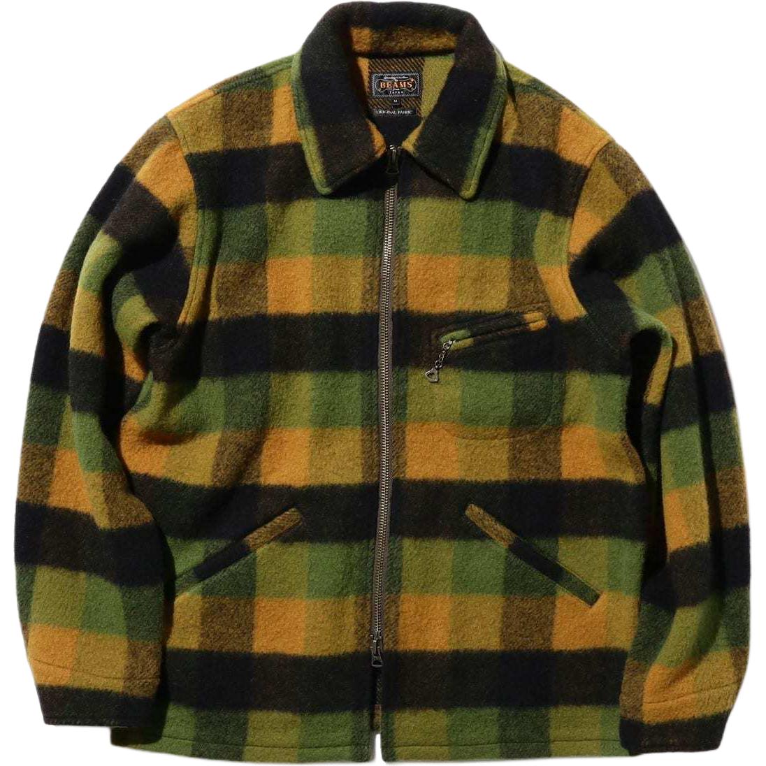 Beams Future Archive FW24 Retro Loose-Fit Long-Sleeve Jacket Green 38-18-0585-874