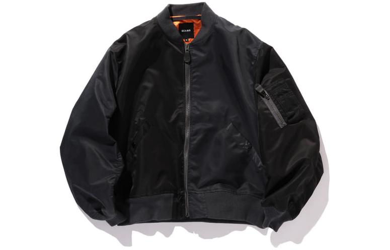 Beams FW22 MA-1 Classic Solid Zip Lightweight Loose Fit Warm Jacket - . 11-18-0461-139