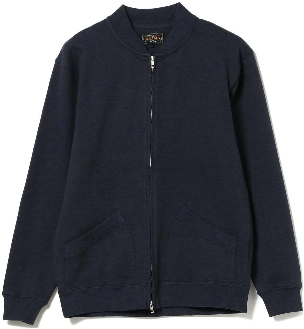 beams-fw-22-navy-blue-cotton-zip-up-sweatshirt-jacket-for-men-3813002804879