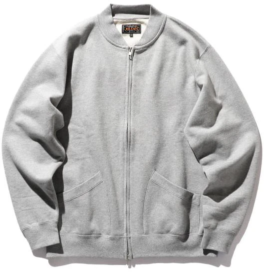beams-fw-22-plain-zip-cotton-sweatshirt-jacket-gray-38-13-0028-048