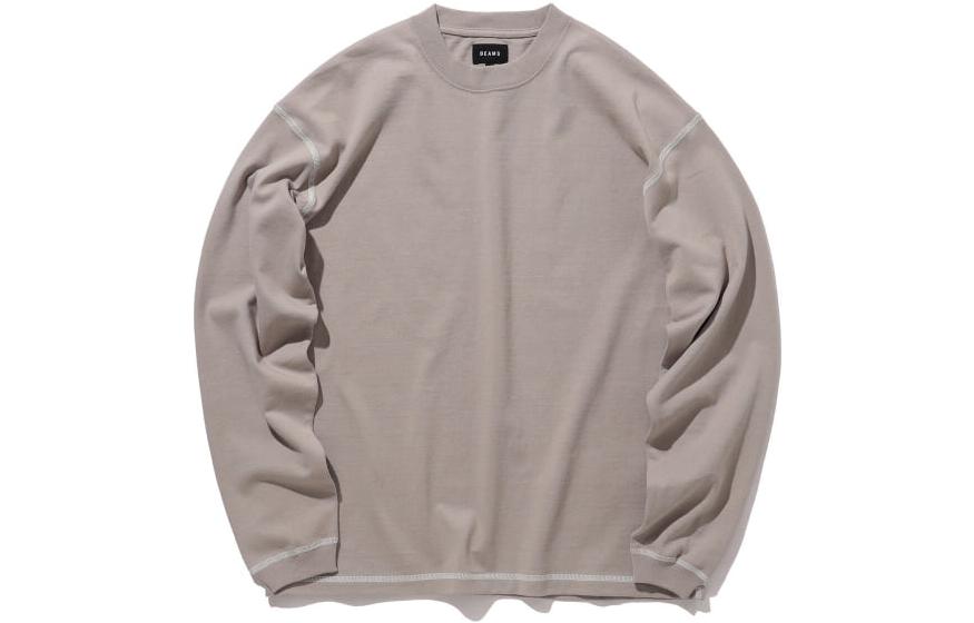 Beams FW22 Solid Color Embroidered Crewneck Pullover Sweatshirt 11-14-0123-120