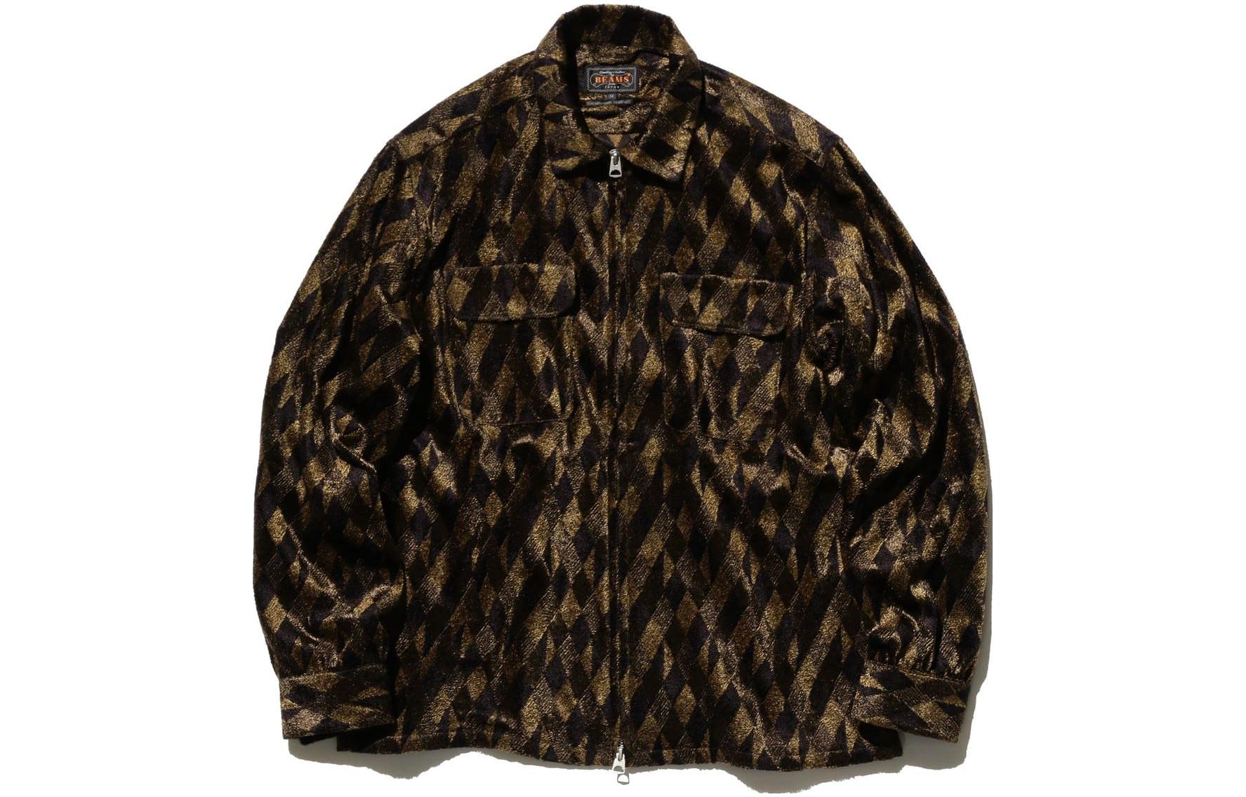 Beams FW23 Full-Print Zip Jacket BLACK 38-18-0388-139