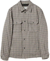 Beams FW23 Plaid Button-Up Long Sleeve Jacket Cream Brown (). 21-18-0691-089 Beams FW23 Plaid Button-Up Long Sleeve Jacket Cream Brown (). 21-18-0691-089