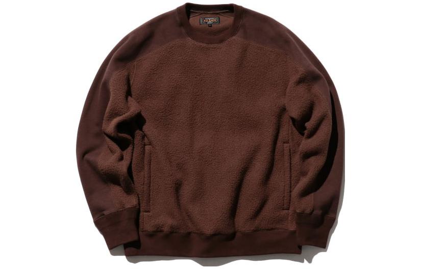 Beams FW23 Solid Color Fleece Crewneck Sweatshirt 38-13-0186-156