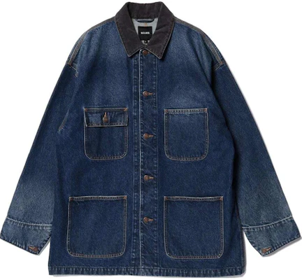 Beams FW24 Jaket Denim Indigo Pria Lengan Panjang Single-Breasted 11-18-1834-791-78 Buy Beams FW24 Jaket Denim Indigo Pria Lengan Panjang Single-Breasted 11-18-1834-791-78