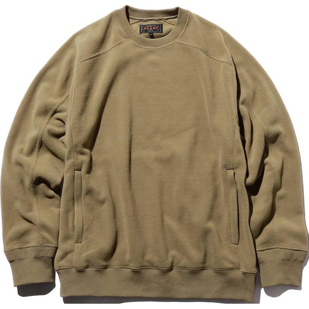 Beams FW24 Plus Kangaroo Pocket Oversized Crewneck Sweatshirt Men. 38-13-0212-156