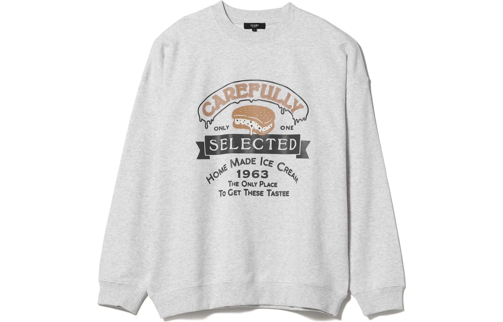 Beams Graphic Letter Print Pullover Sweatshirt . 42-13-0050-147