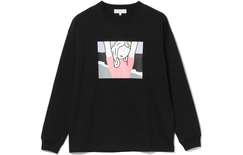 Beams Graphic Print Crewneck Loose Fit Sweatshirt Men 92-10-0041-147