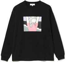 Beams Graphic Print Crewneck Loose Fit Sweatshirt Men 92-10-0041-147 Beams Graphic Print Crewneck Loose Fit Sweatshirt Men 92-10-0041-147