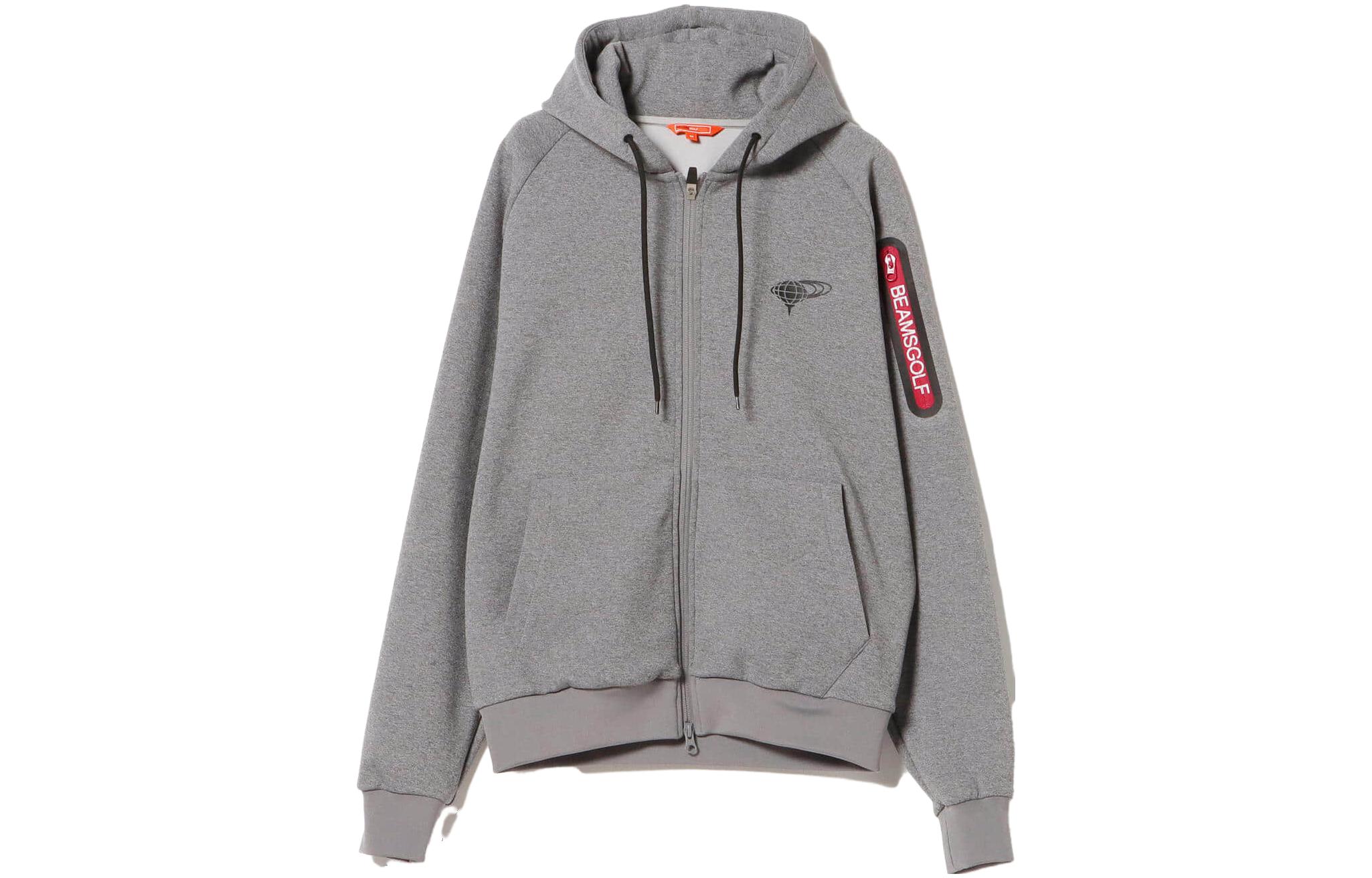 Beams Graphic Print Zip-Up Hoodie 82-13-0024-336