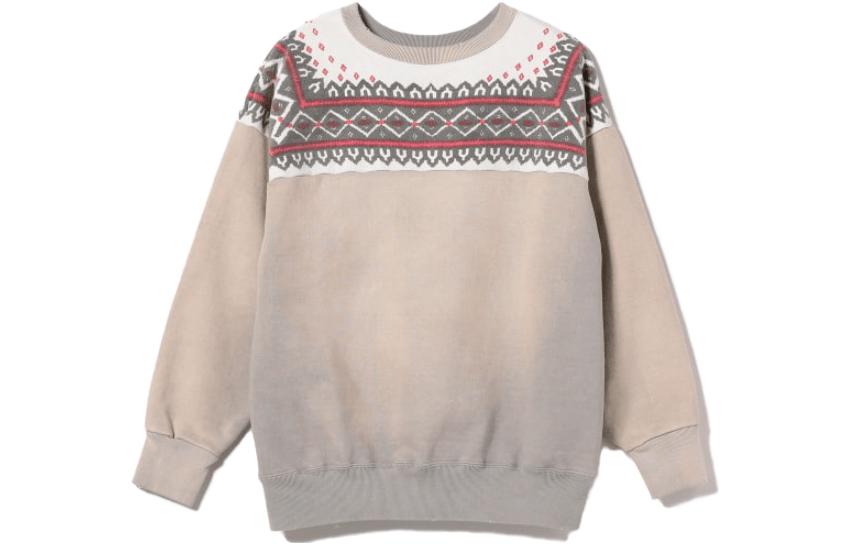 Beams Gray Crewneck Long-Sleeve Pullover Sweatshirt 11-13-0496-776