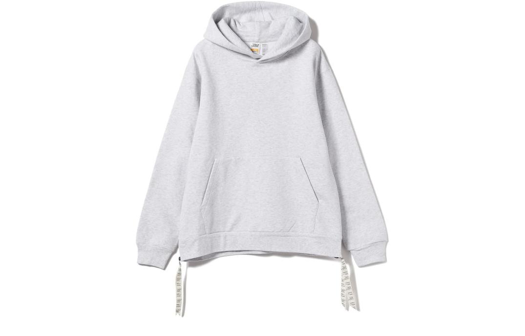 Beams Gray Pullover Hoodie Long-Sleeve Loose-Fit Sweater 36-13-0226-177