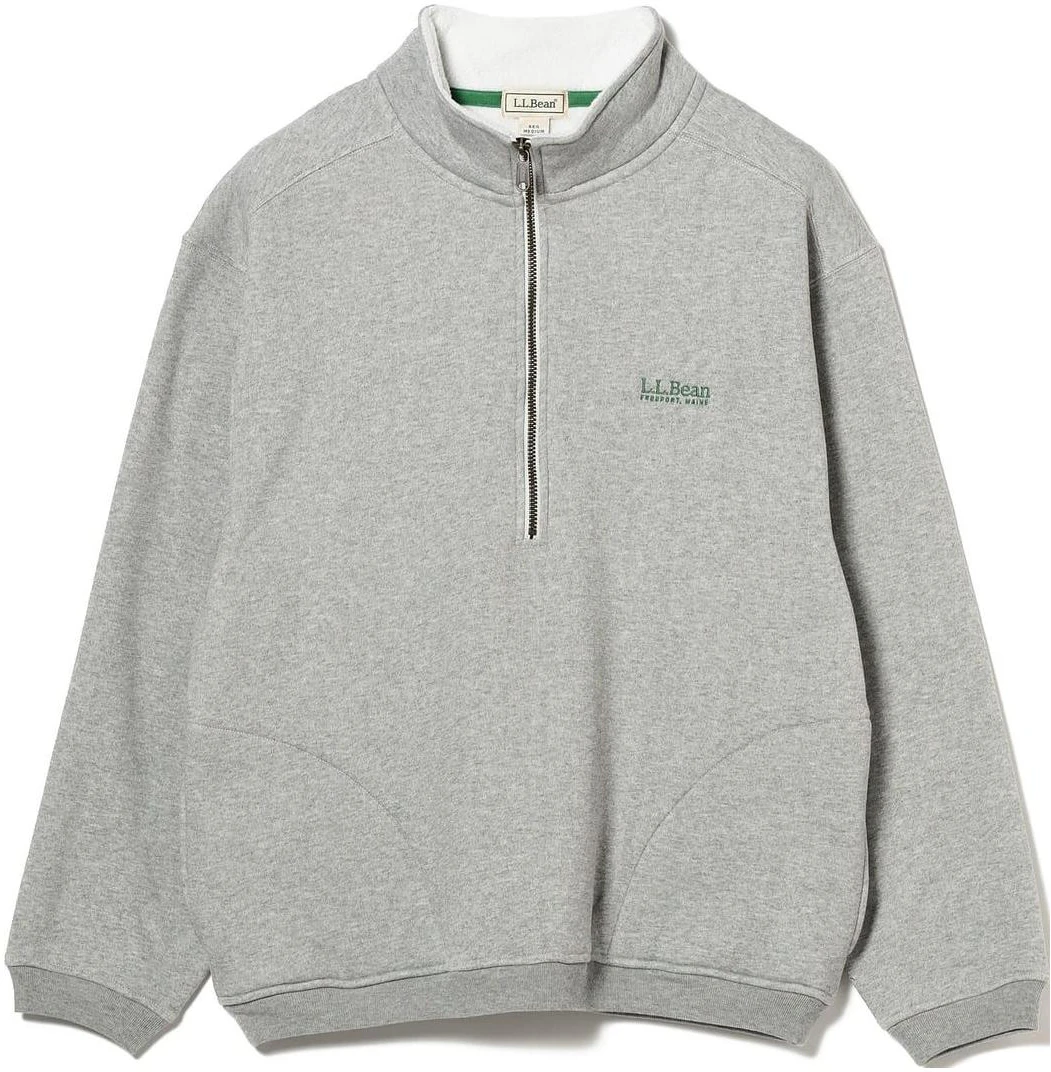 beams-gray-pullover-sweatshirt-with-embroidered-letter-logo-and-stand-collar-92-13-0348-964