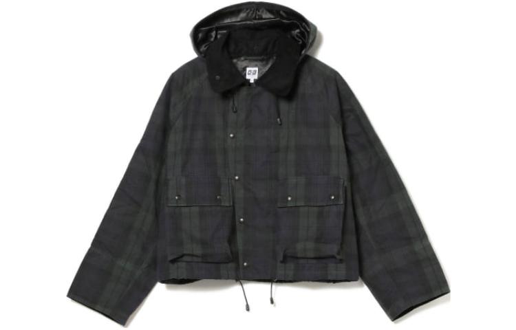 Beams Green Plaid All-Over Print Single-Breasted Jacket 11-18-0159-334