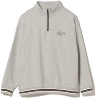 Beams Grey Striped Letter High Neck Zip-Up Sweatshirt 4213002080315 Beams Grey Striped Letter High Neck Zip-Up Sweatshirt 4213002080315