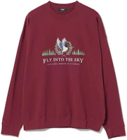 Beams HEART Animal Print Crewneck Sweatshirt Red - Long Sleeve 4213007524738 Beams HEART Animal Print Crewneck Sweatshirt Red - Long Sleeve 4213007524738